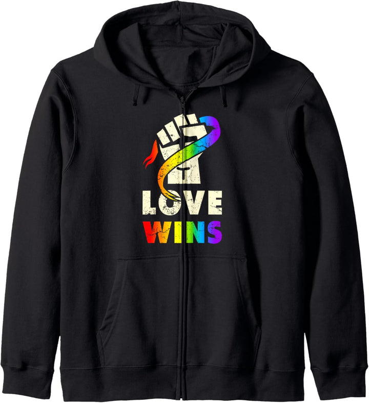 LGBT Gay Pride, Protest Hand, Liebe gewinnt Kapuzenjacke