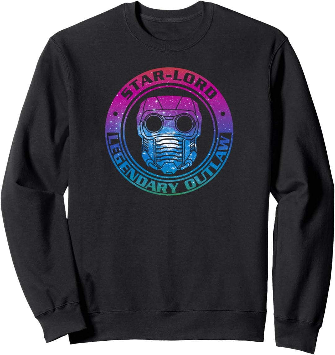 Marvel Star-Lord Legendary Outlaw Gradient Circle Text Sweatshirt