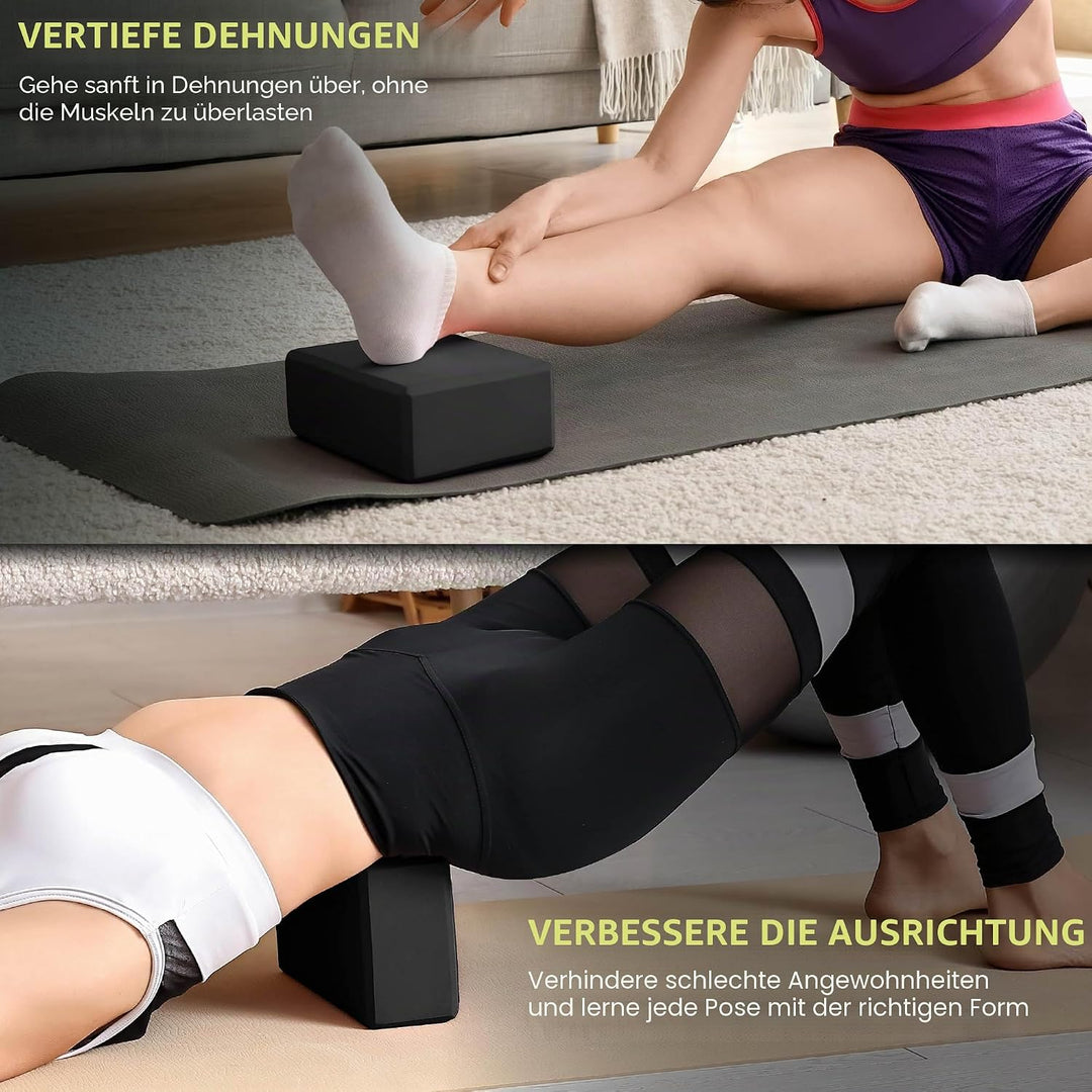 ProsourceFit Yoga-Blöcke aus Schaumstoff, hohe Dichte, Eva-Yoga-Steine, 10,2 x 15,2 x 22,9 cm, 2 Stü