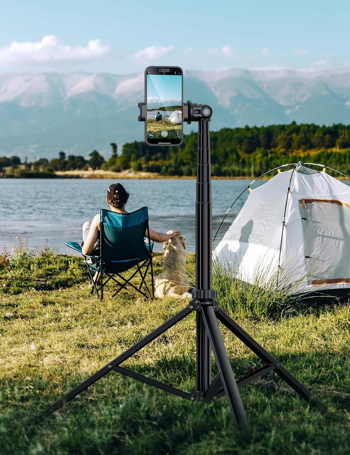 Handy-Stativ & Selfie Stick 180cm, YUMAZLA Verstärkte Stativ für Smartphone, Handystativhalter mit F