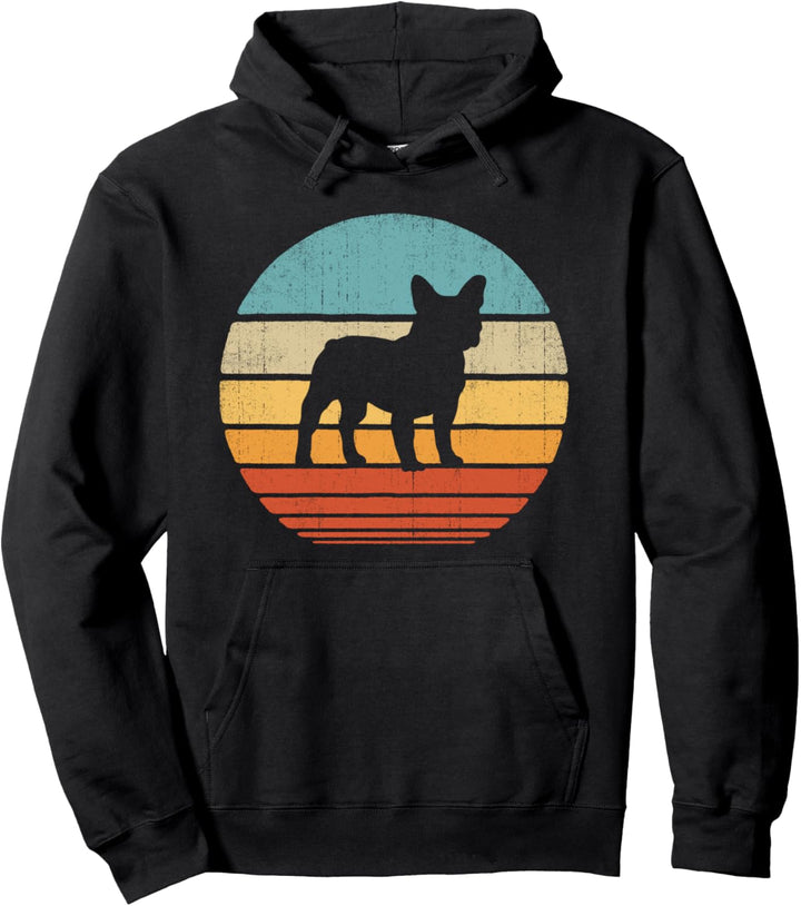 French Bulldog Retro Vintage Style 60s 70s Men Women Gifts Pullover Hoodie