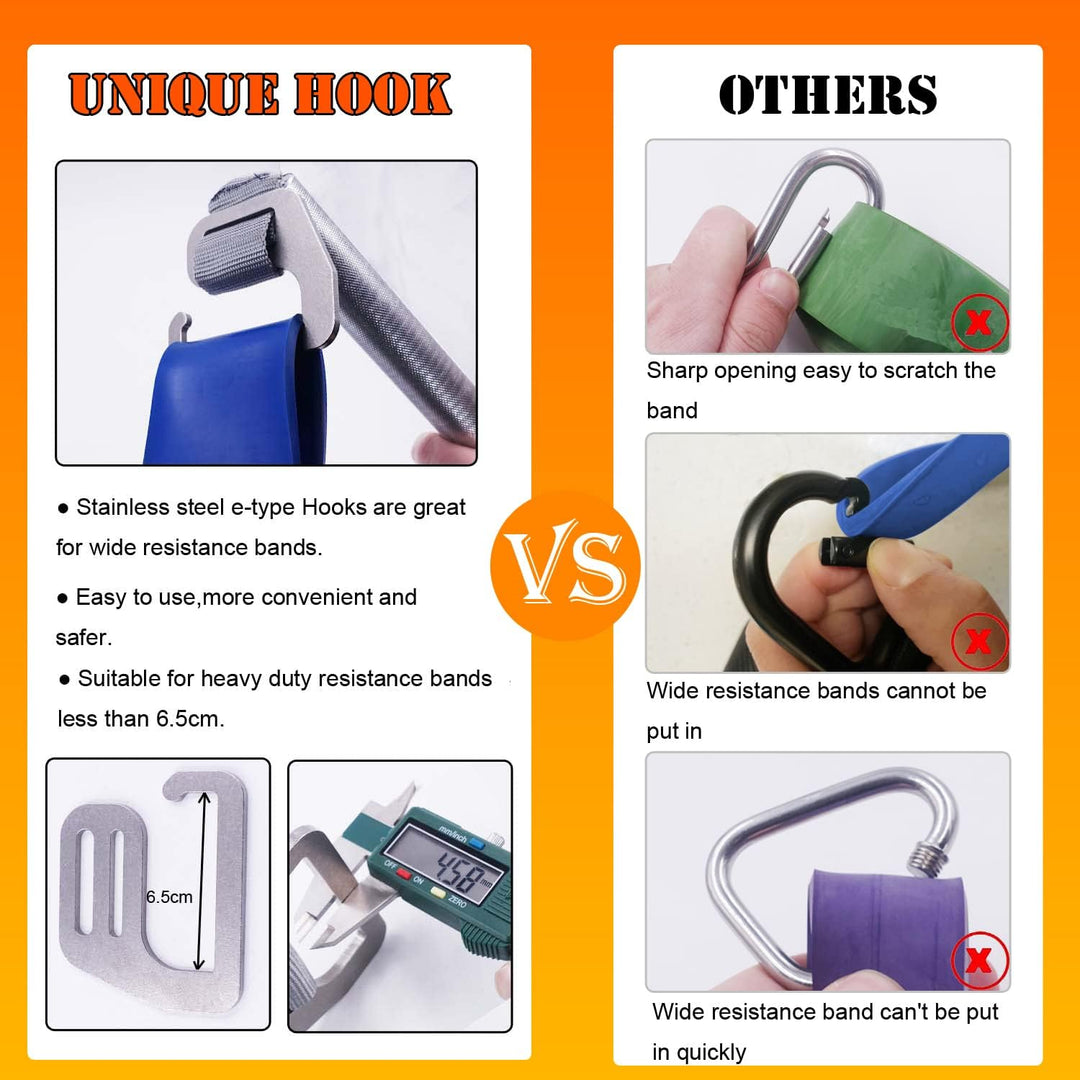 J Bryant Fitness-Widerstandsband, Übungsstange, grosser Haken, robuste Stange 96 cm lange Stange, 96