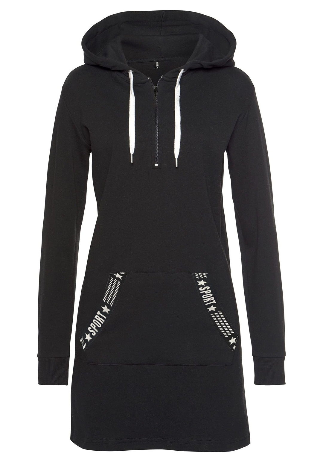TrendiMax Damen Hoodie Kleid Herbst Langarm Sweatshirts Kapuzenpullover Streetwear Jumper Pullover M