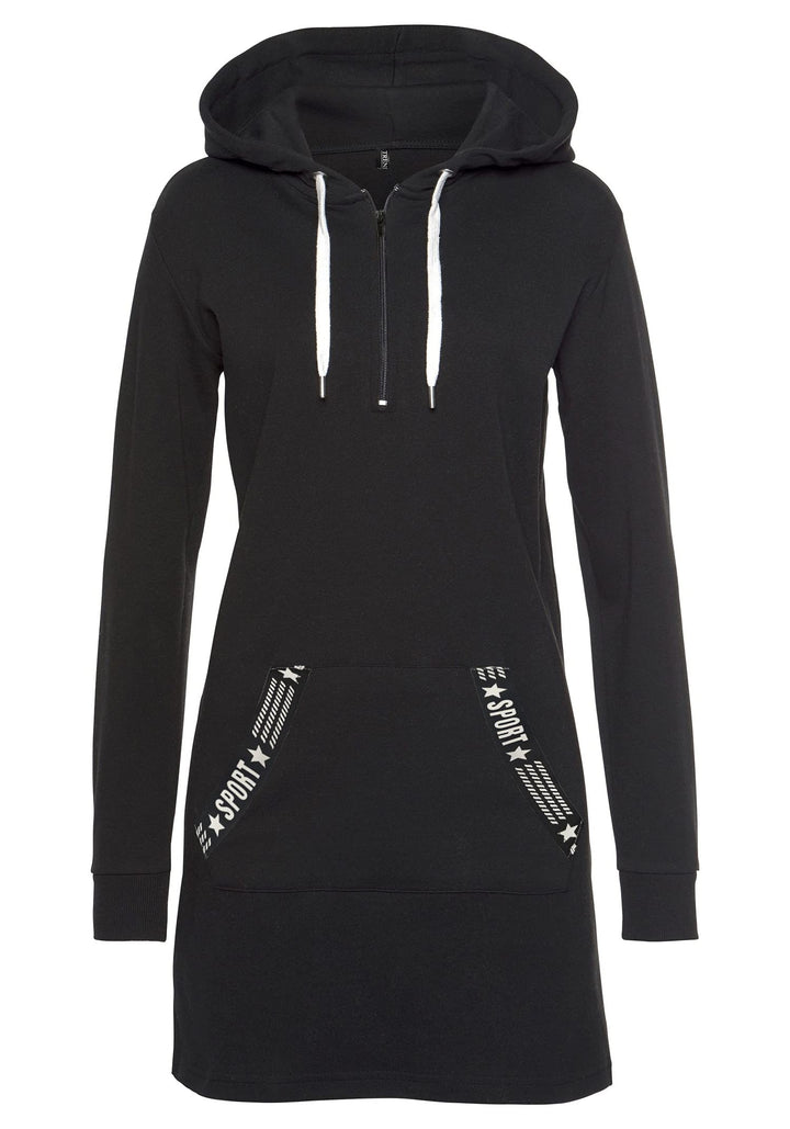 TrendiMax Damen Hoodie Kleid Herbst Langarm Sweatshirts Kapuzenpullover Streetwear Jumper Pullover M