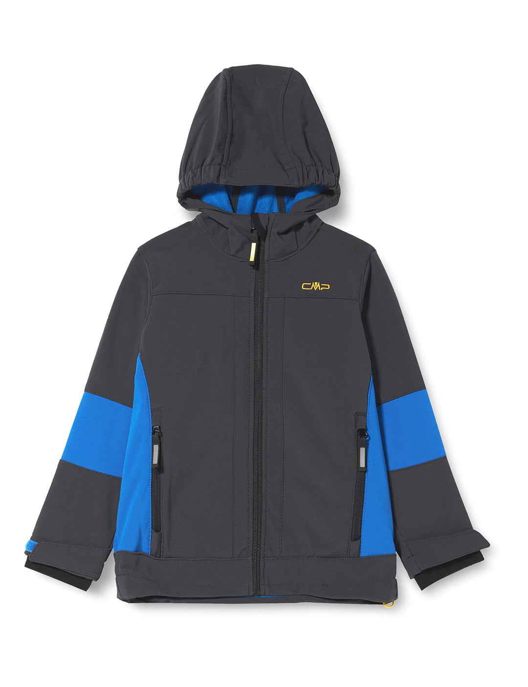 CMP Jungen Softshell' Kapuzen Jacke 116 Anthrazit-Royal, 116 Anthrazit-Royal