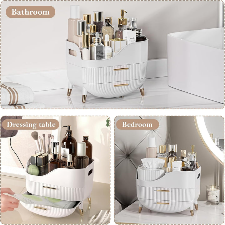 Kousee Make-up-Organizer mit Schubladen, Hautpflege-Organizer für Schminktisch, Aufbewahrungsbox mit