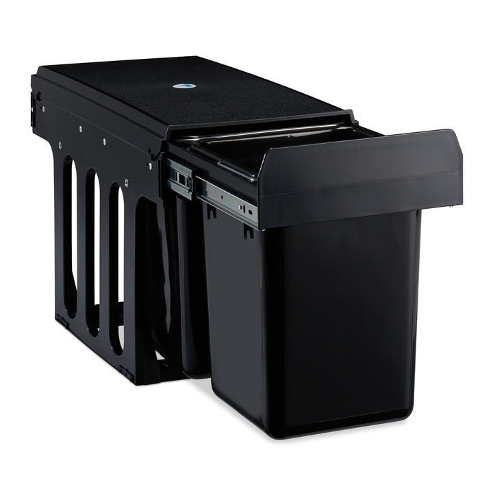 Relaxdays Einbaumülleimer 2-fach, ausziehbarer Küchenmülleimer für Unterschrank, 2x8 Liter, 35,5 x 2