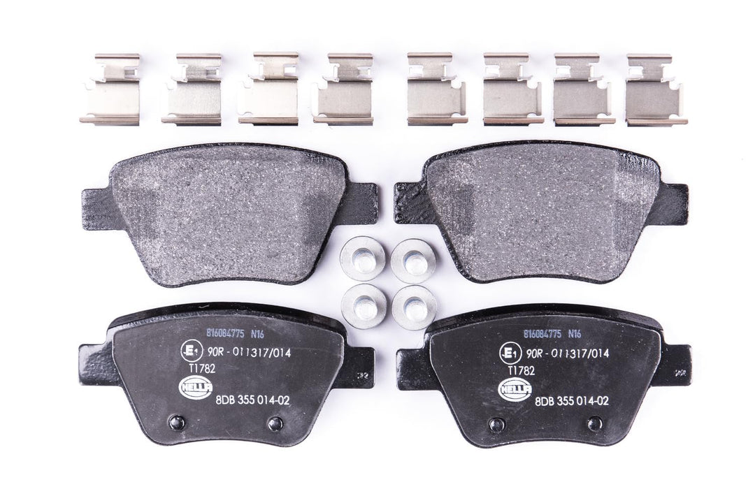 HELLA PAGID 8DB 355 014-021 Bremsbelagsatz - T1782 - Dicke/Stärke: 17.7mm - Bremssystem: Bosch - nic
