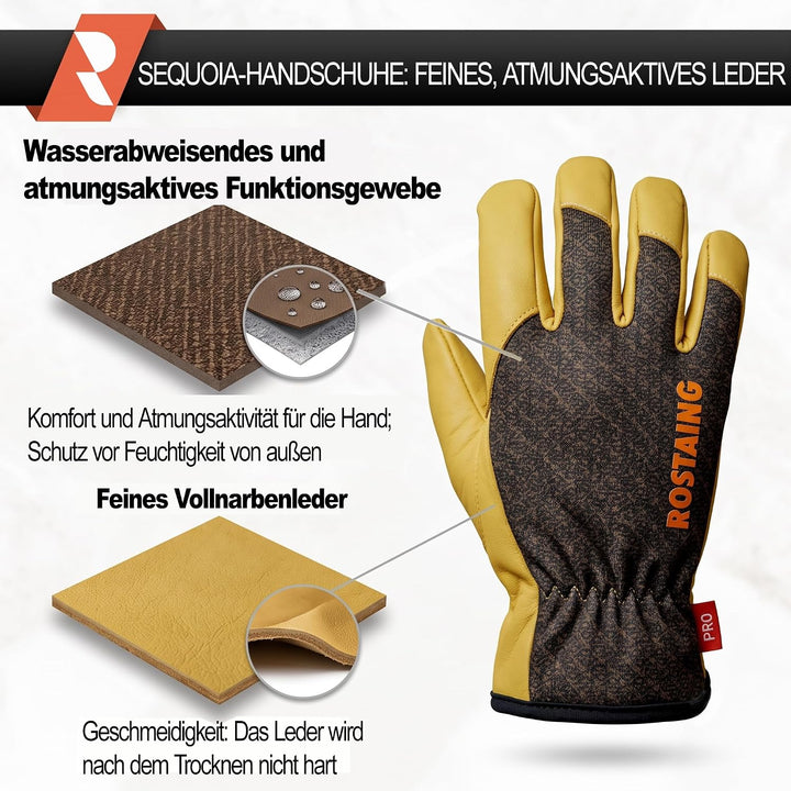 Rostaing SEQUOIA-IT08 "Sequoia" Handschuhe – braun