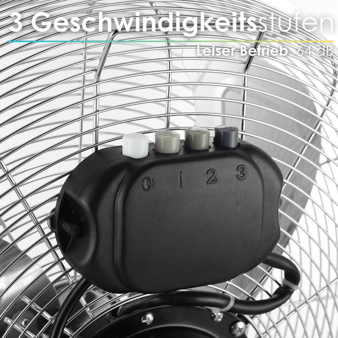 Echos Bodenventilator | Ø46 cm | 102 m³/min Luftdurchsatz | 1.250 U./min | 3 Geschwindigkeitsstufen