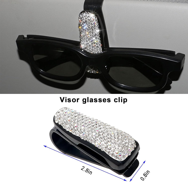 20 Stück Bling Auto Zubehör Innenraum Frauen Glitzer, Bling Autozubehör Bling Car Accessories Brille