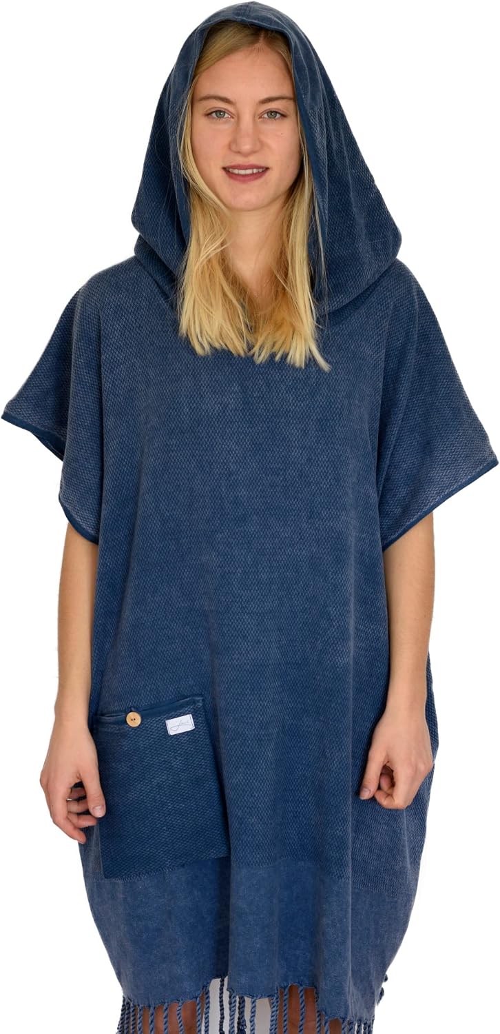 Badeponcho - Surfponcho Made in Germany - Unisex - Bequem & weich - Verschiedene Grössen für die per