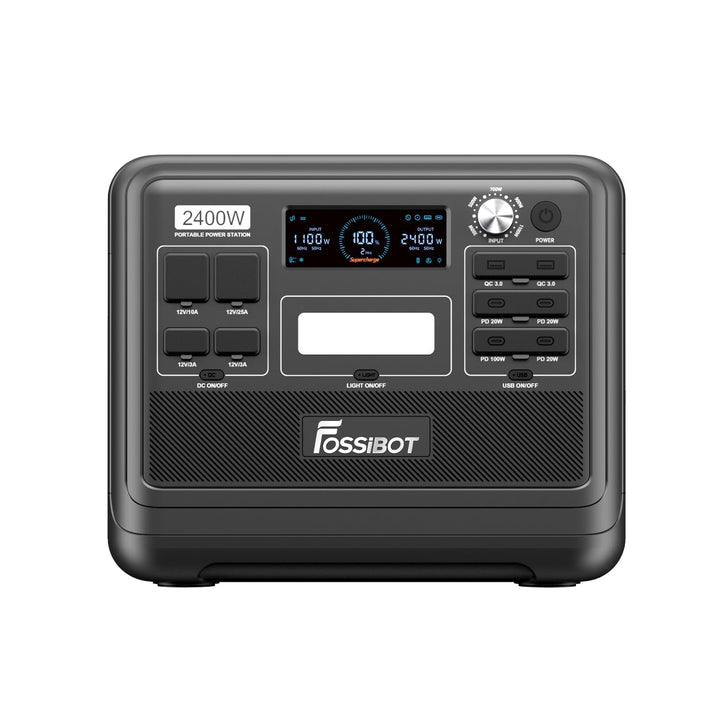 FOSSiBOT F2400 Powerstation 2048Wh Lifepo4, USV Inverter Stromerzeuger Tragbare Solar Generator 2400
