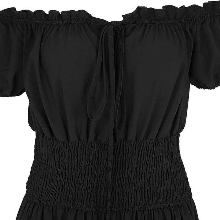 Black Sugar Mittelalterliches Kleid Frauen Renaissance Retro Kostüm Mittelalter Vintage Halloween Go