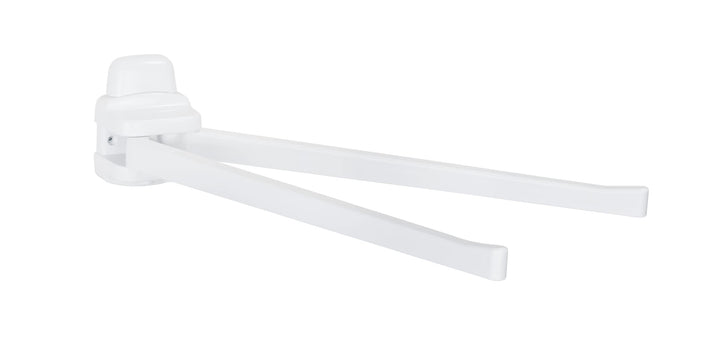 WENKO Handtuchhalter Mod. Pure mit Zwei beweglichen Armen für Handtücher einfache Reinigung aus Kuns