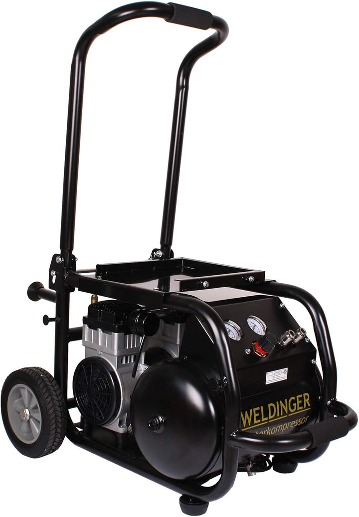 Set WELDINGER Flüsterkompressor FK 200 pro mobile + Druckluft-Schlauchaufroller 30 m 5 Jahre Garanti