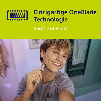 Philips OneBlade First Shave für Teenager, Modell QP1324/30 First Shave Modell inkl. 2 hautfreundlic