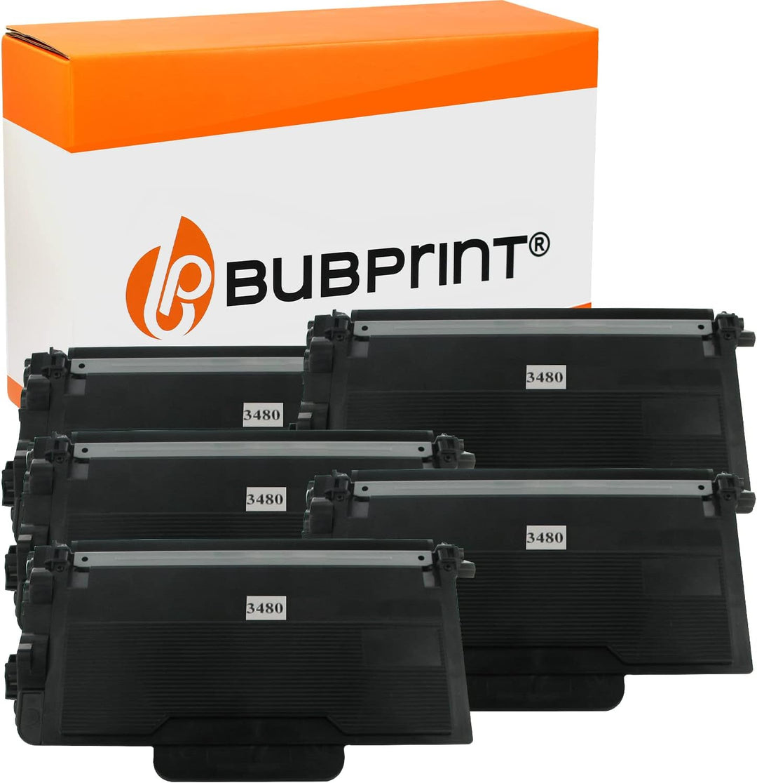 5 Toner kompatibel als Ersatz für Brother TN3480 für HL-L5100DN HL-L5100DNT HL-L5100DNTT MFC-L5750DW