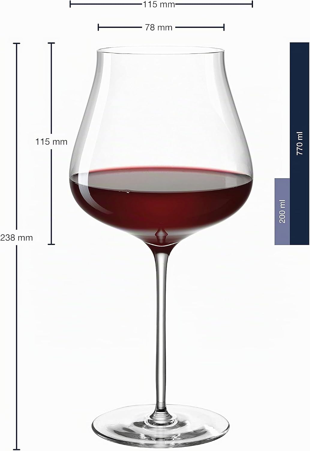 LEONARDO HOME 066412 Burgunderglas 770ml Brunelli 6er, Glas Burgundergläser, Burgundergläser