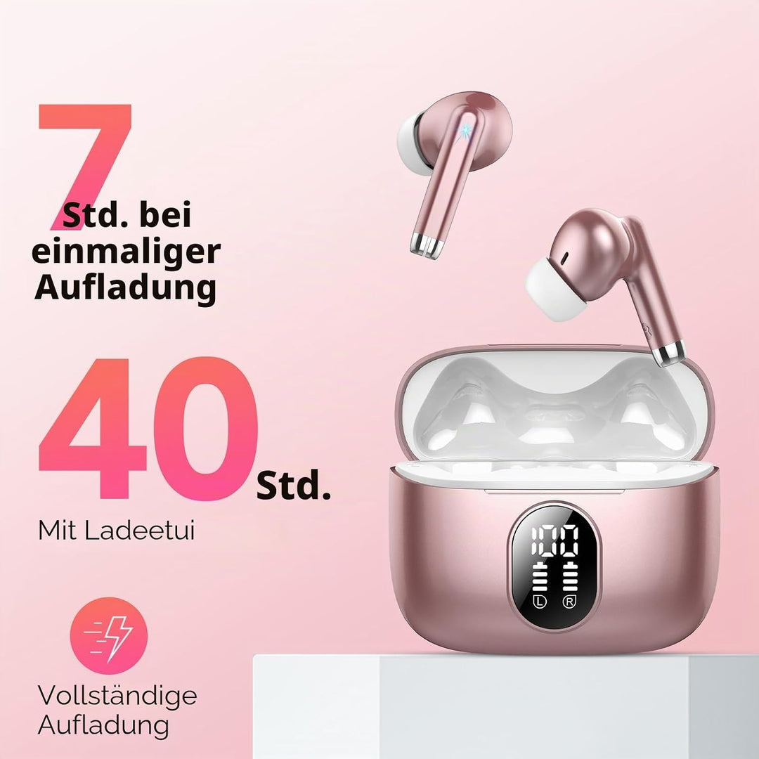 QXQ Bluetooth Kopfhörer, 2026 Neue Kopfhörer Kabellos Sport In Ear Bluetooth 5.4 Headphones mit 4 Mi