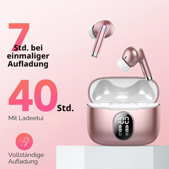 QXQ Bluetooth Kopfhörer, 2026 Neue Kopfhörer Kabellos Sport In Ear Bluetooth 5.4 Headphones mit 4 Mi