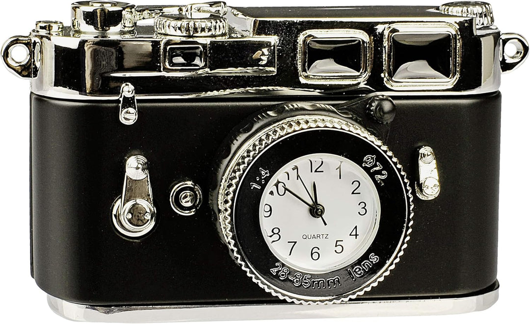 alles-meine.de GmbH kleine - Tischuhr/Miniatur - Uhr - Kamera - Spiegelreflexkamera - aus Metall - 7