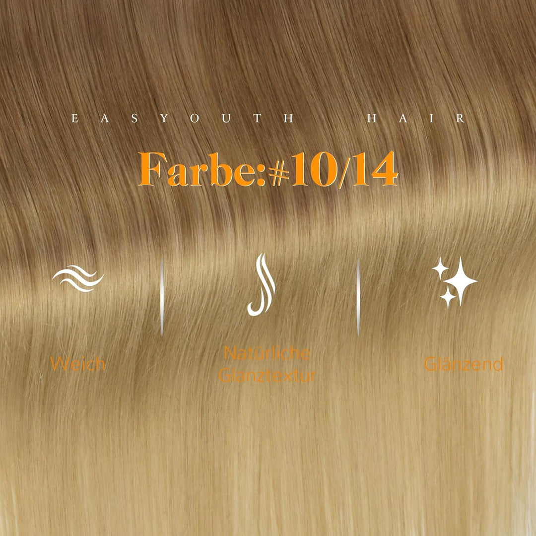 Easyouth Balayage Tape in Extensions Echthaar Seamless Glue in Haar Extensions Echthaar 20 Zoll 50g