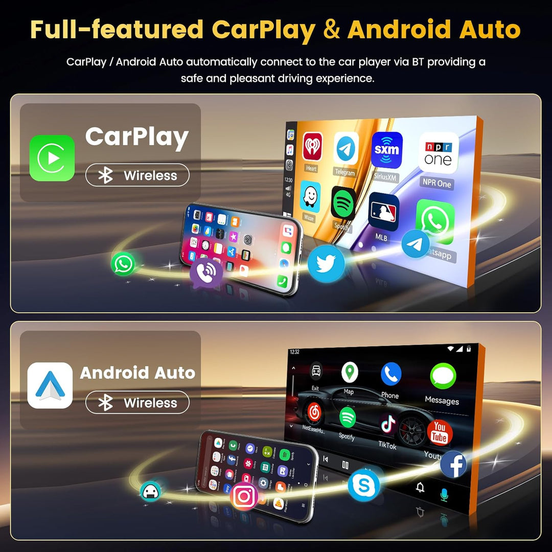 4+128GB Android 15 Autoradio für Seat Altea 2004-2015, Toledo 2004-2009 Wireless Carplay Android Aut