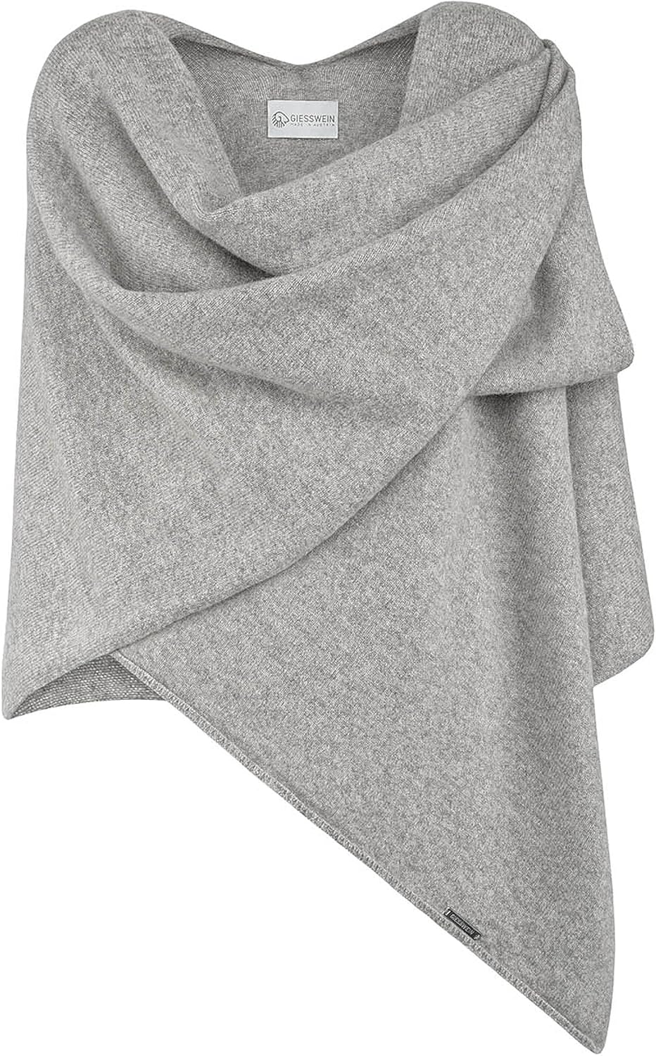 GIESSWEIN Merino Lambswool Cape - Eleganter Feinstrick Überwurf aus Lammwolle, Merinowolle Cape für