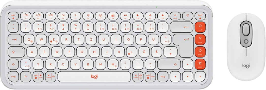 Logitech POP ICON Combo, Bluetooth-Tastatur-Maus-Set, Komfortables Tippen, programmierbare Tasten, l