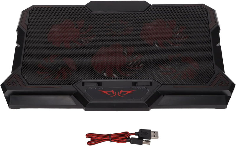 Annadue 12-17,3-Zoll-Laptop-Kühler Cooling Pad Stand mit 6 Leisen LED-Lüftern, 2 USB-Anschlüssen, Hö