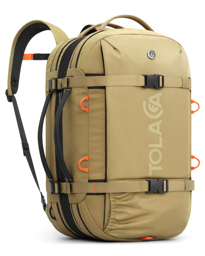 Tolaccea Reiserucksack, Handgepäck Rucksack Flugzeug, TSA-Freundlicher Laptop Rucksack 15,6 Zoll, Er