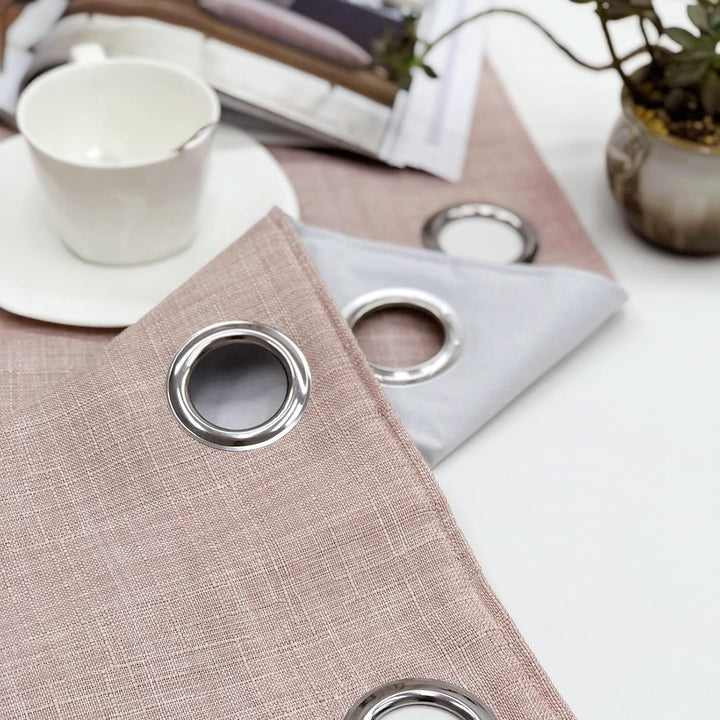 always4u Vorhang Blickdicht 100% mit Ösen, Elegente Gardinen Wohnzimmer Modern Abdunkelnde Vorhänge