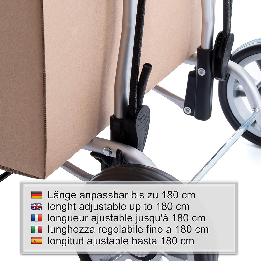 Andersen Shopper Einkaufstrolley Zubehör - KistenFix & Spanngurt - Sicherung von Getränkekisten - Ha
