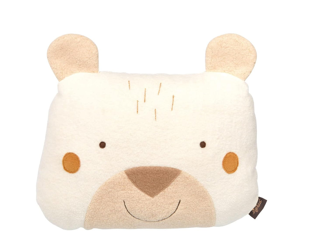 SIGIKID 39779 Kissen Bär, yellow für Mädchen und Jungen von 0 bis 36 Monaten Weiss/Bär, Weiss/Bär