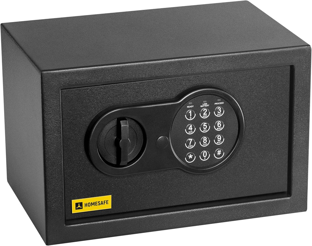 HomeSafe HV20E Möbeltresor mit Elektronikschloss, 20x31x20cm (HxBxT), Digitaler Tresor für Zuhause,