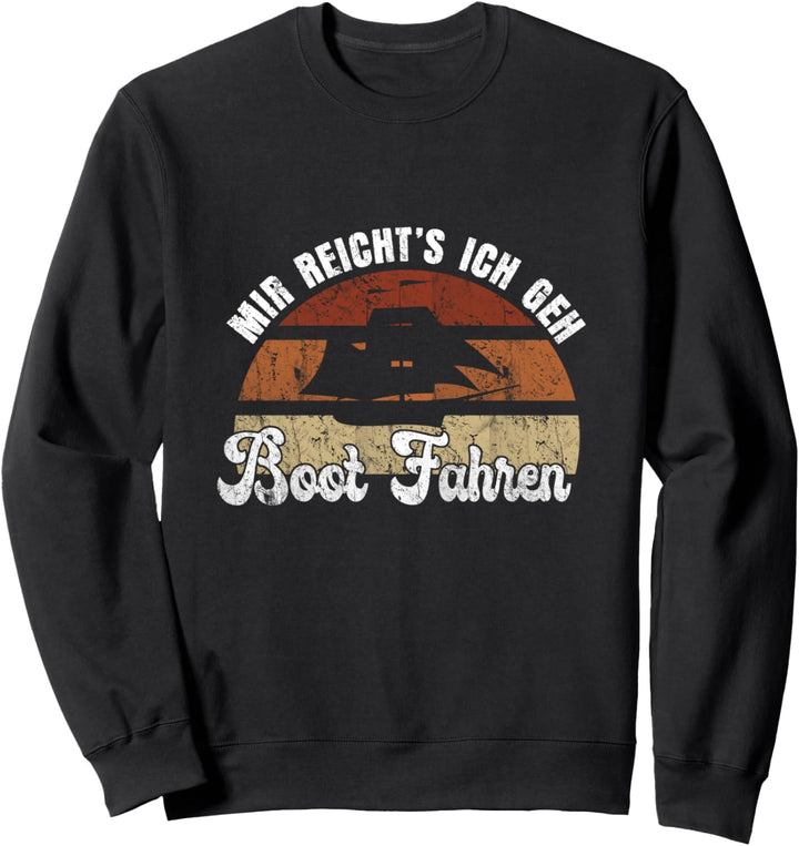 Vintage Segelschiff Retro Segelboot Käptn Lotse Skipper Sweatshirt