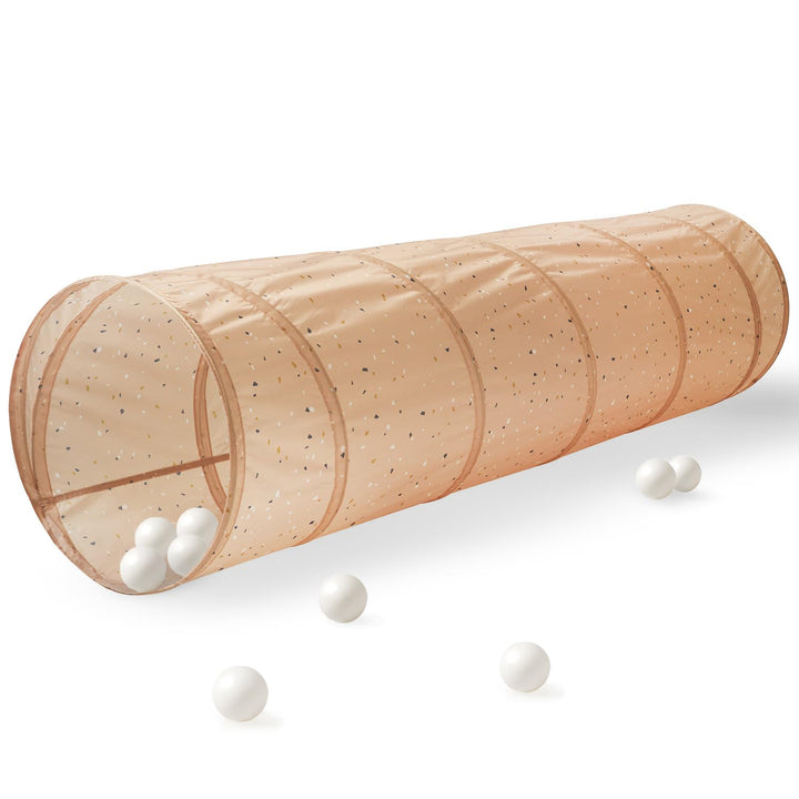 3 Sprouts - Krabbeltunnel für Kinder ab 1 Jahr – Spieltunnel Indoor & Outdoor - Terrazzo Ton, Terraz