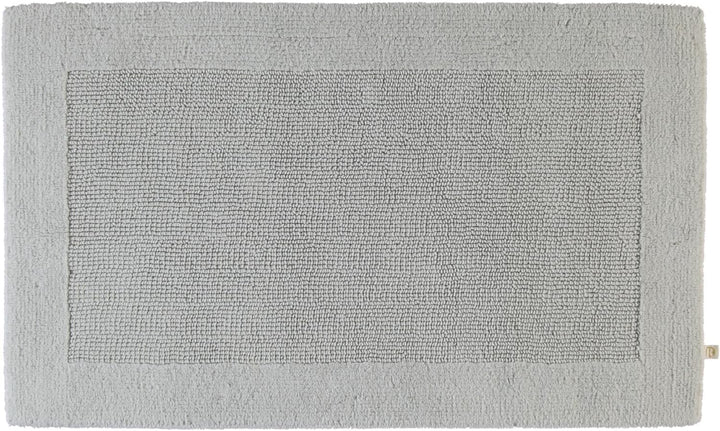 Rhomtuft Baumwoll-Badteppich 70x130cm hellgrau