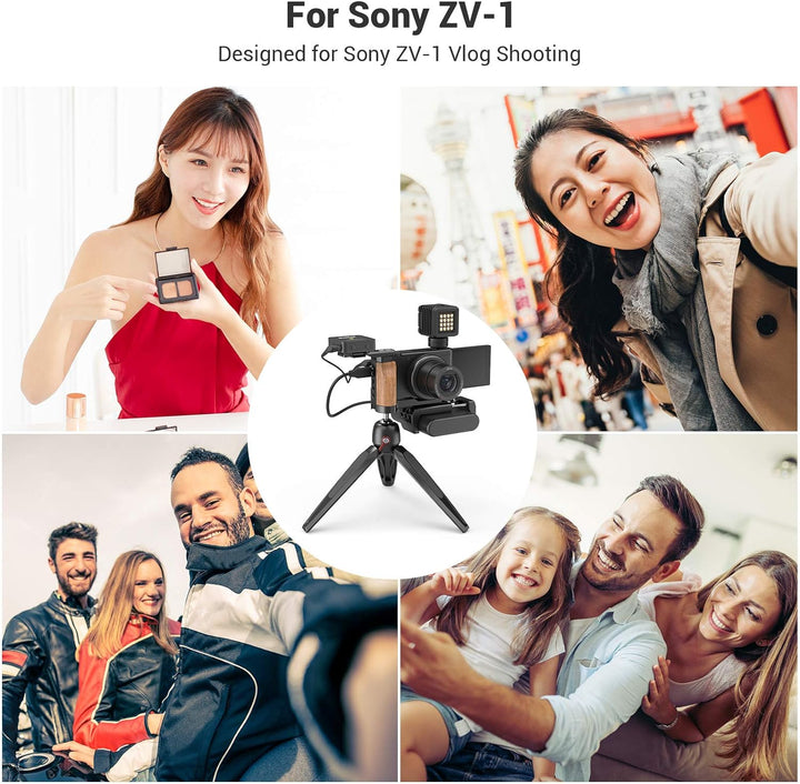 SMALLRIG L Platte L Bracket mit Holzgriff für Sony ZV1 Kamera - 2936