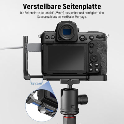 NEEWER Z8 L Platte kompatibel mit Nikon Z 8 Kamera, ausziehbare Aluminium Seitenplatte und Verdrehun