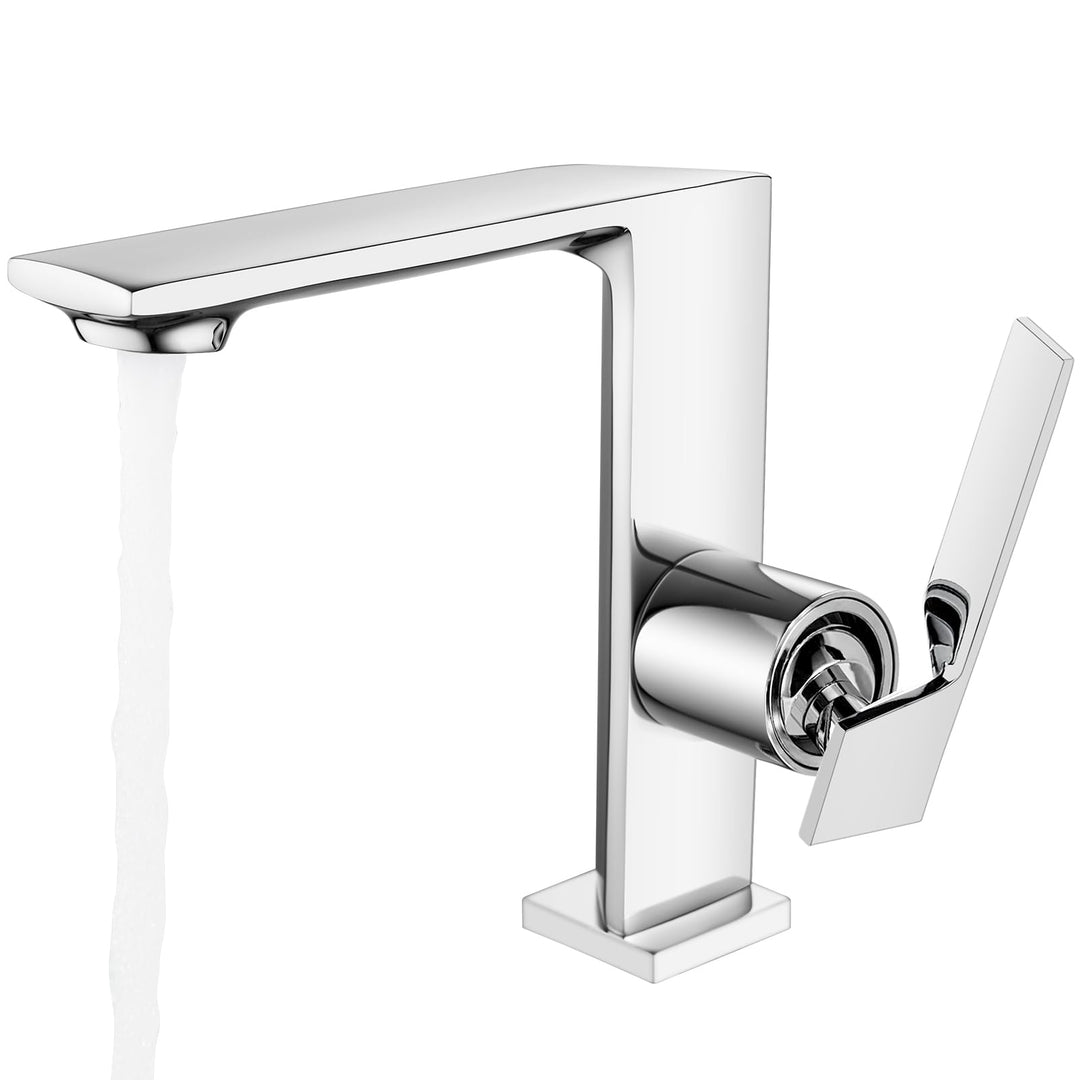Wasserhahn Bad Waschtischarmatur Armatur Badezimmer Mischbatterie Waschbecken Armaturen, Chrom Einhe