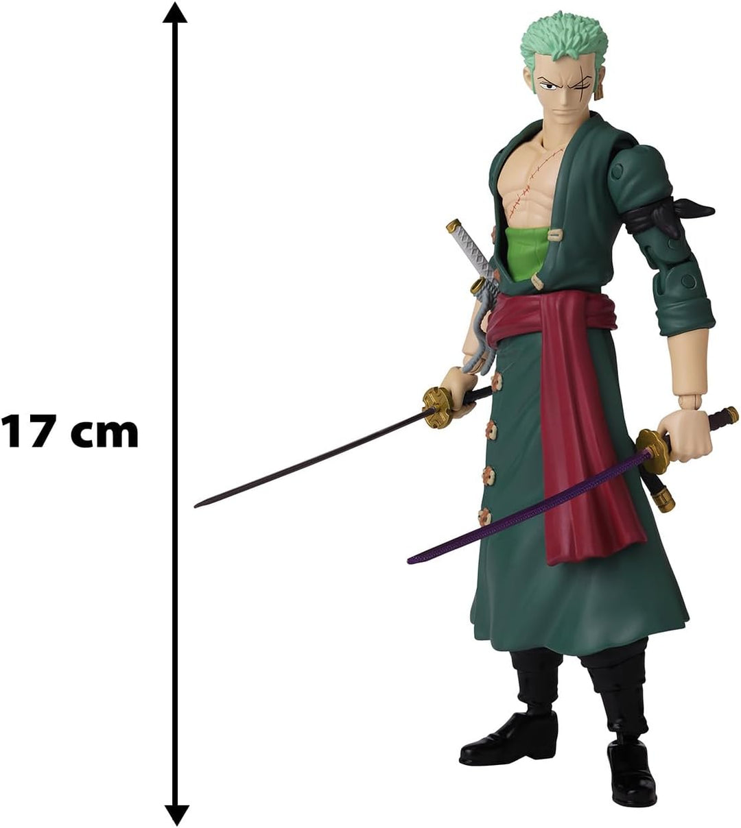 BANDAI - Anime Heroes - One Piece Figur - Lorenor Zorro - Roronoa Zoro - Figurine Anime Heroes 17 cm