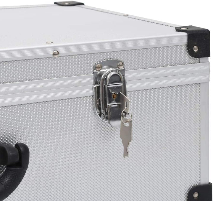 vidaXL CD Koffer für 80 CDs mit 2 Schlüsseln DJ Case Box Alukoffer Aufbewahrungsbox Transportbox Sor