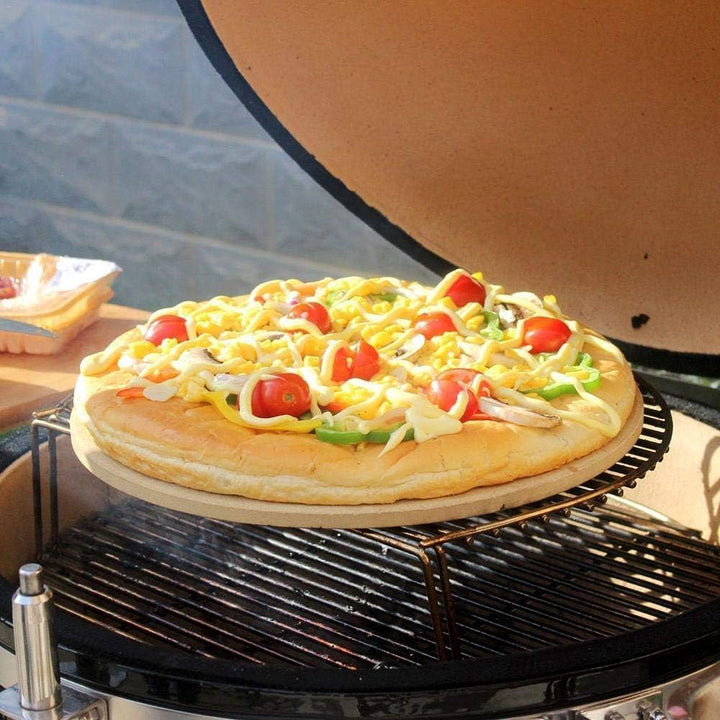 Pizzastein, grosser Cordierit-Backstein für Ofen und Grill, ideal zum Backen von knusprigen Krusten-