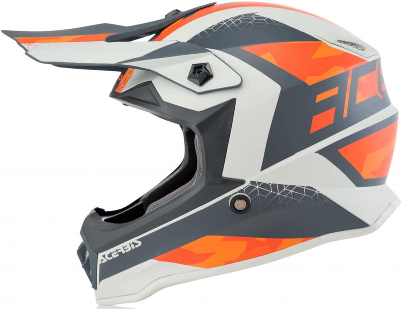 ACERBIS Helm Impact Steel Junior Orange/Grau T52 XXS grau, XXS grau