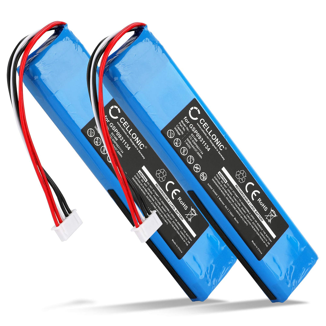 CELLONIC 2X Ersatzakku GSP0931134 für JBL Xtreme Lautsprecher Musikbox Akku 5000mAh Soundbox Batteri