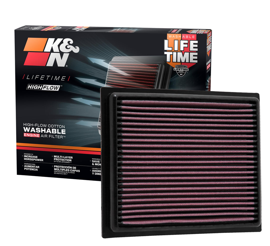 K&N 33-2435 Motorluftfilter: Hochleistung, Prämie, Abwaschbar, Ersatzfilter,Erhöhte Leistung, 2010-2