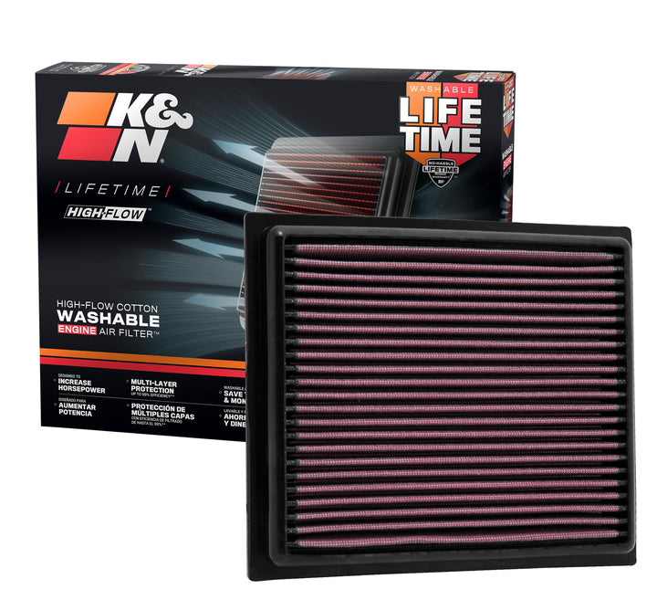 K&N 33-2435 Motorluftfilter: Hochleistung, Prämie, Abwaschbar, Ersatzfilter,Erhöhte Leistung, 2010-2