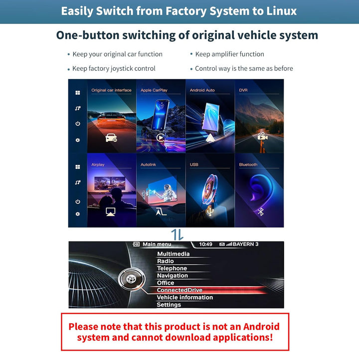 Drahtlos Carplay/Android Auto 10.25'' Multimedia Radio Linux Touchscreen für BMW 3 4 Serie F30/F31/F